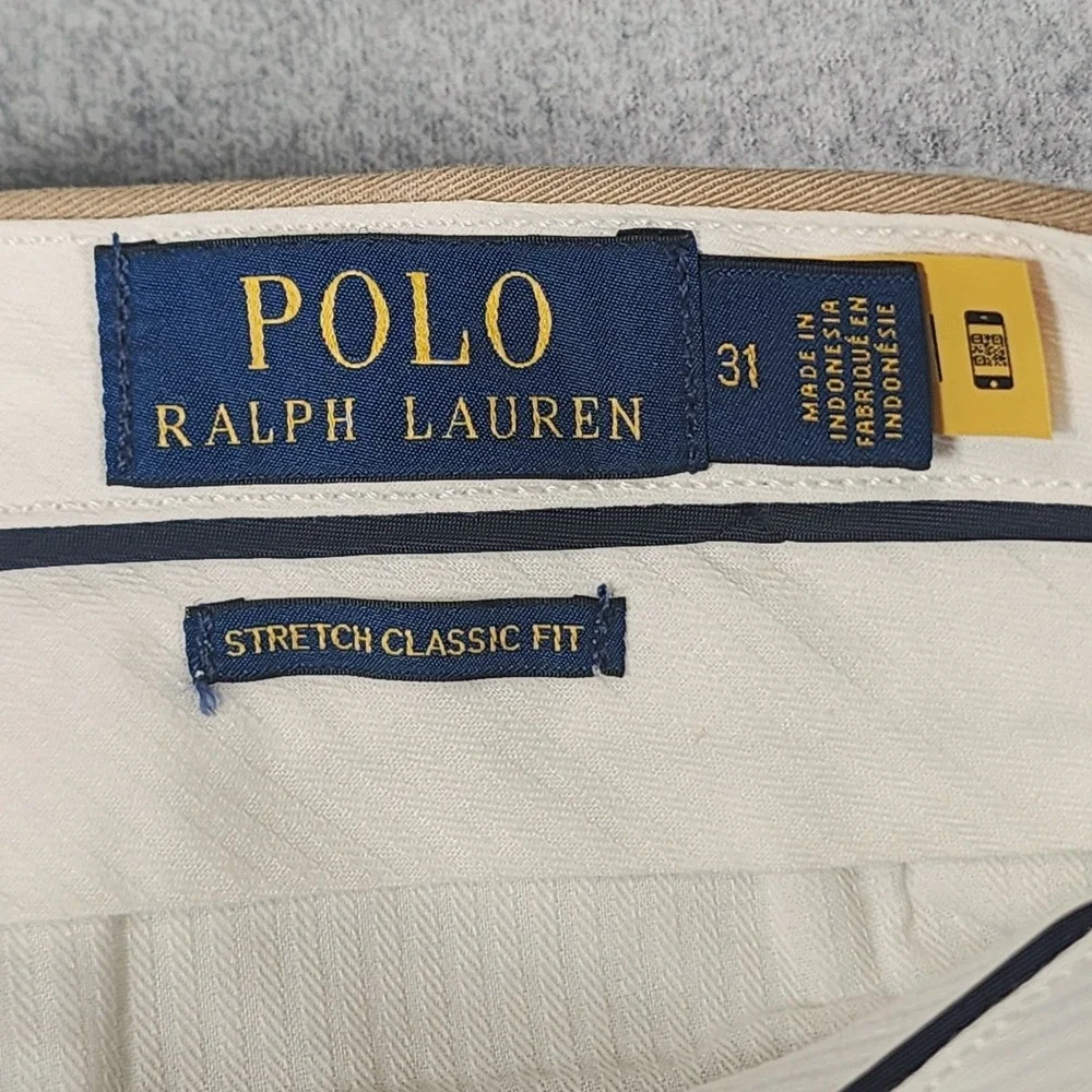Polo Ralph Lauren AOP Shorts Mens‎ 31x9 Beige Chino Pony Logo Classic